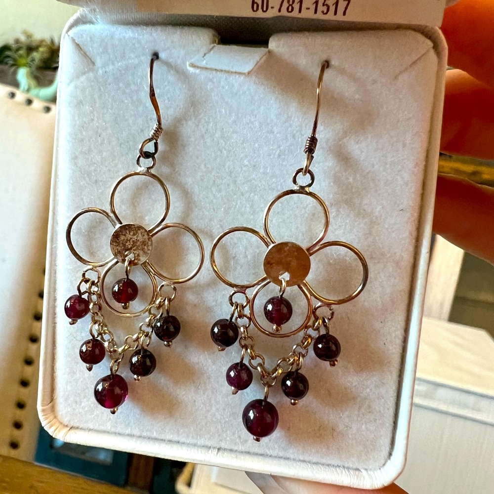 Garnet earrings